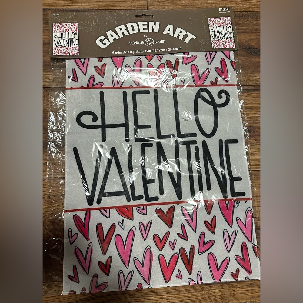 Valentine garden flag NEW